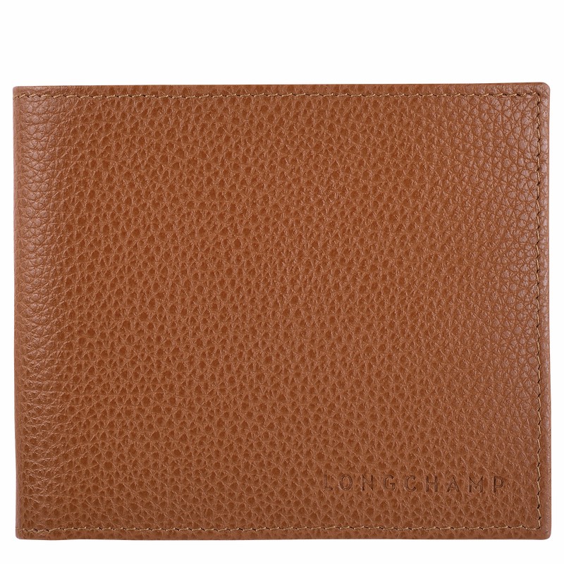 Portefeuilles Longchamp Le FOULONNÉ Homme Caramel Soldes | L3508021F72-