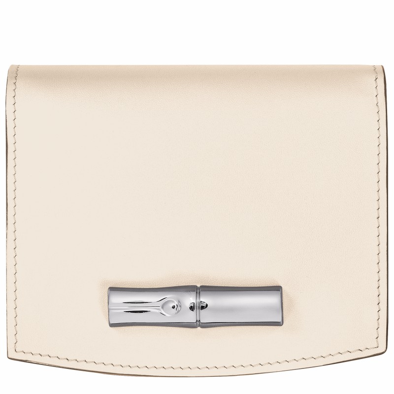 Portefeuilles Longchamp Le Roseau Femme Blanche Soldes | 30011HCL037