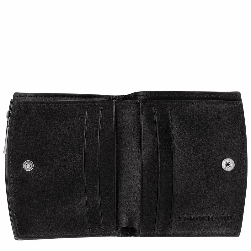 Portefeuilles Longchamp Le Roseau Femme Noir Soldes | 30011HCL001