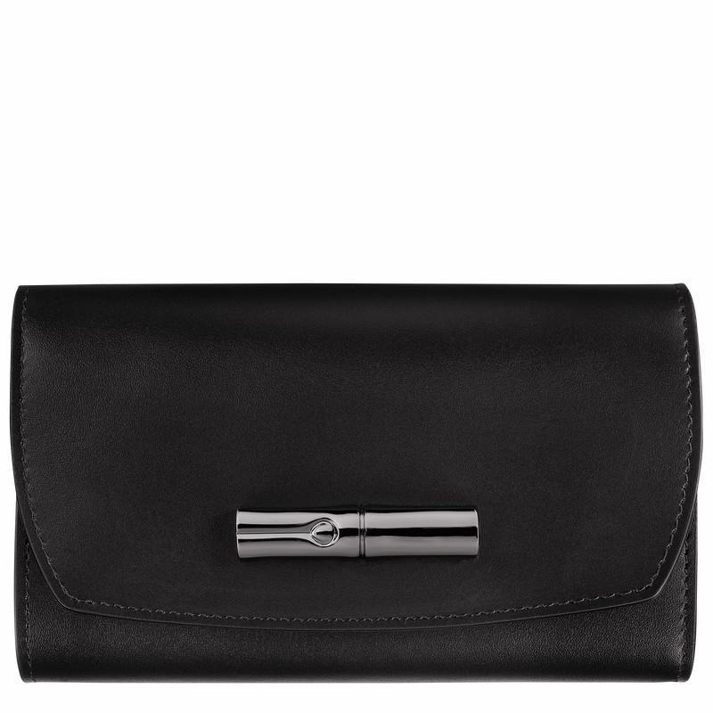 Portefeuilles Longchamp Le Roseau Femme Noir Soldes | 30002HCN001