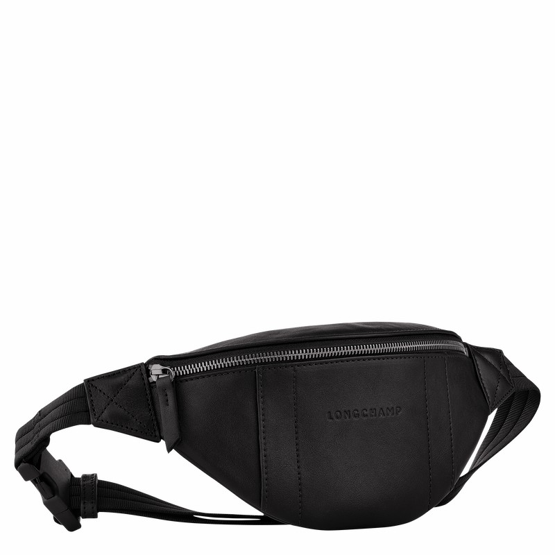 Sac Banane Longchamp 3D S Femme Noir Soldes | 20054HCV001