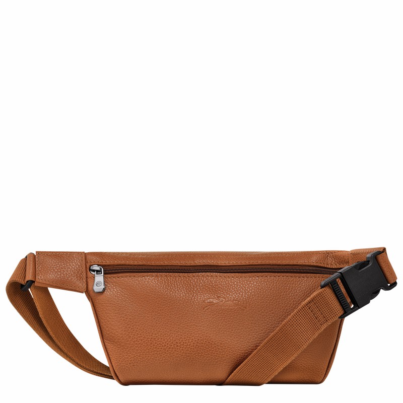 Sac Banane Longchamp Le FOULONNÉ M Femme Caramel Soldes | 20045021F72