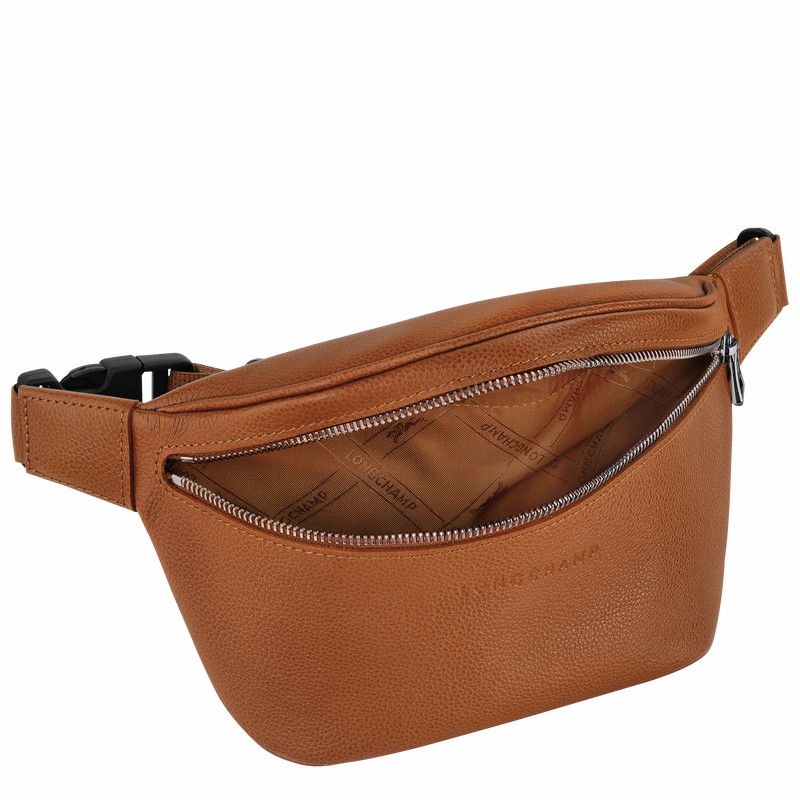 Sac Banane Longchamp Le FOULONNÉ M Femme Caramel Soldes | 20045021F72