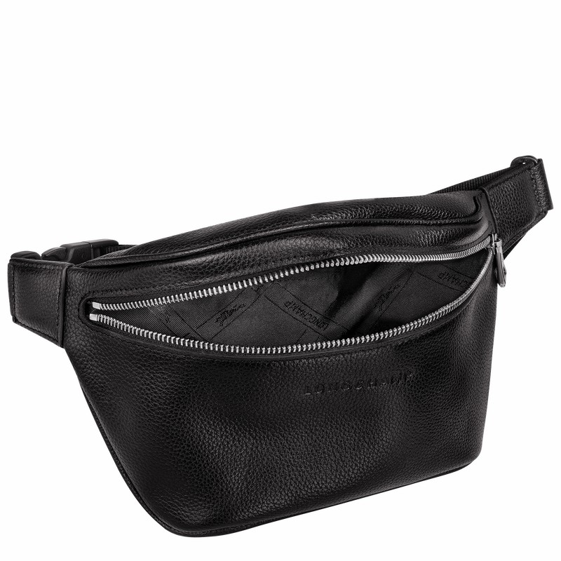 Sac Banane Longchamp Le FOULONNÉ M Femme Noir Soldes | 20045021047