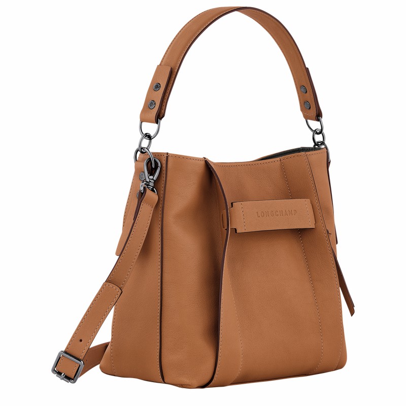 Sac Bandoulière Longchamp 3D S Femme Beige Soldes | 10215HCV016