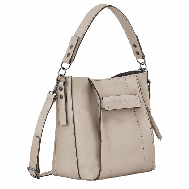 Sac Bandoulière Longchamp 3D S Femme Grise Soldes | 10215HCV299