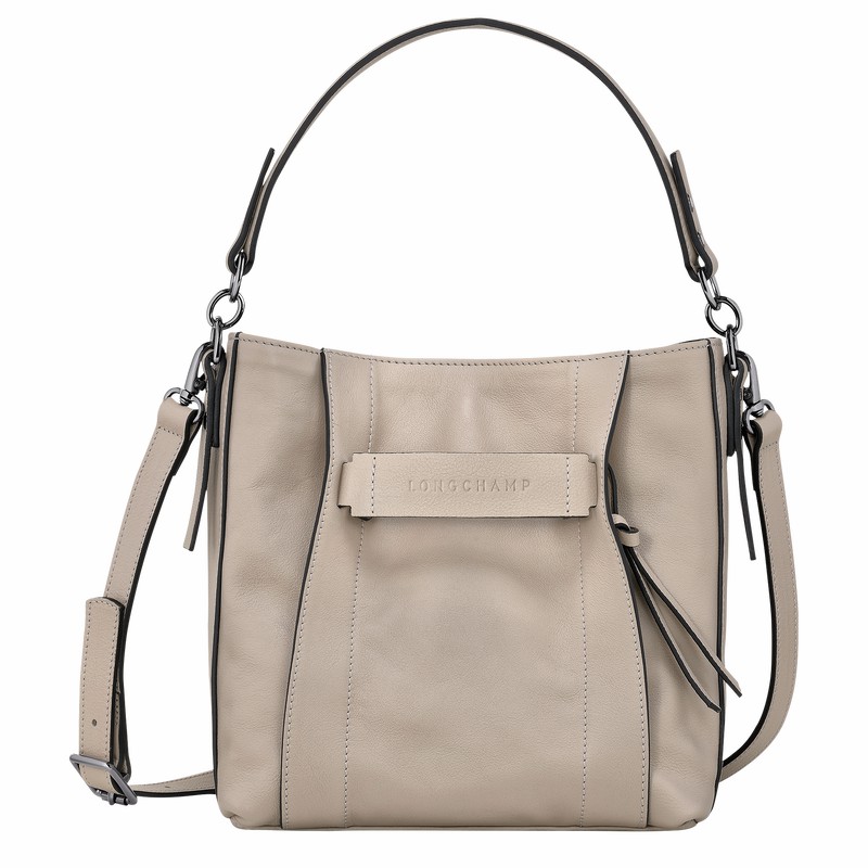 Sac Bandoulière Longchamp 3D S Femme Grise Soldes | 10215HCV299