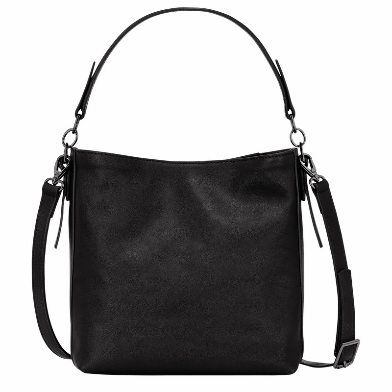 Sac Bandoulière Longchamp 3D S Femme Noir Soldes | 10215HCV001