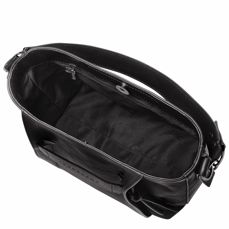 Sac Bandoulière Longchamp 3D S Femme Noir Soldes | 10215HCV001