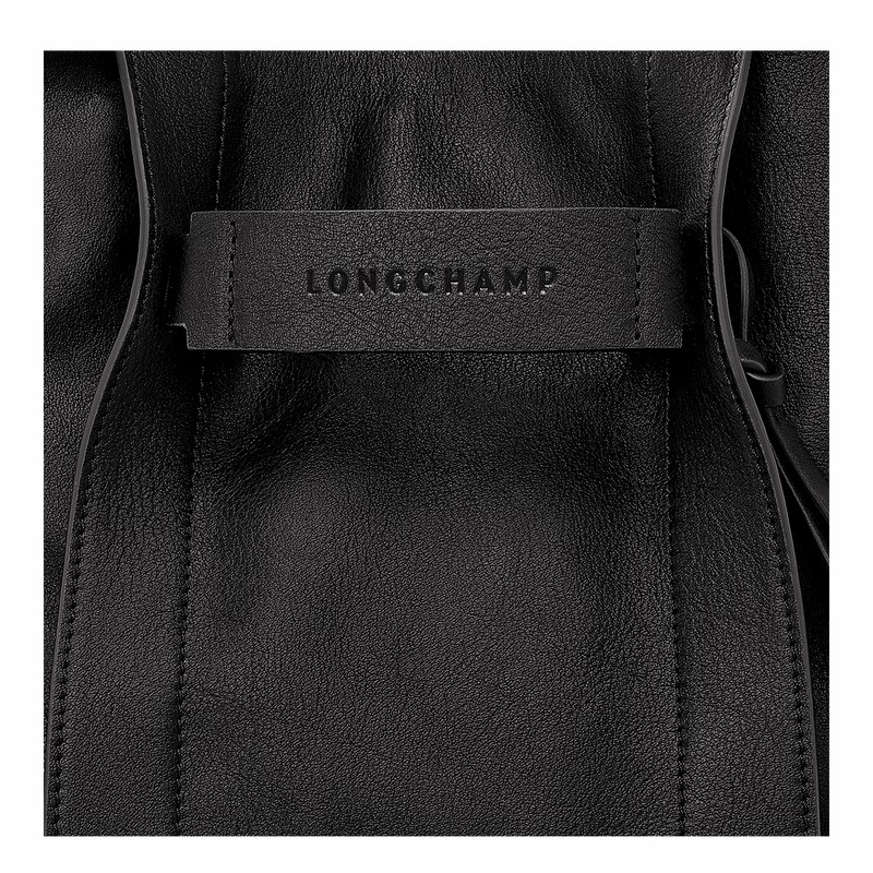 Sac Bandoulière Longchamp 3D S Femme Noir Soldes | 10215HCV001