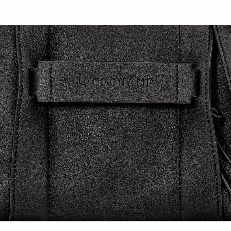 Sac Bandoulière Longchamp 3D S Femme Noir Soldes | 10199HCV001