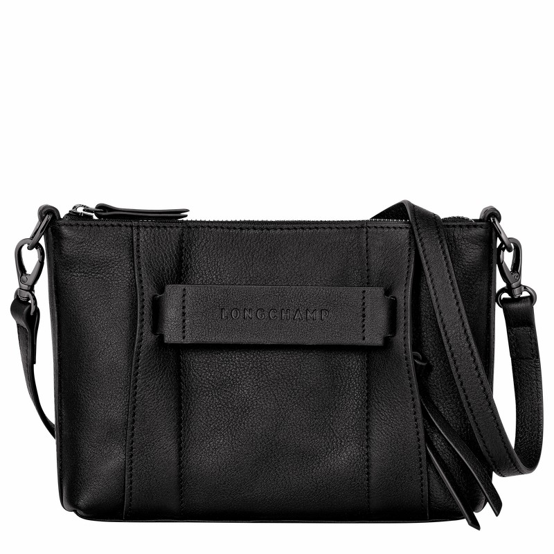 Sac Bandoulière Longchamp 3D S Femme Noir Soldes | 10199HCV001