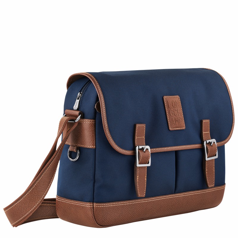 Sac Bandoulière Longchamp Boxford L Homme Bleu Soldes | L2824080127