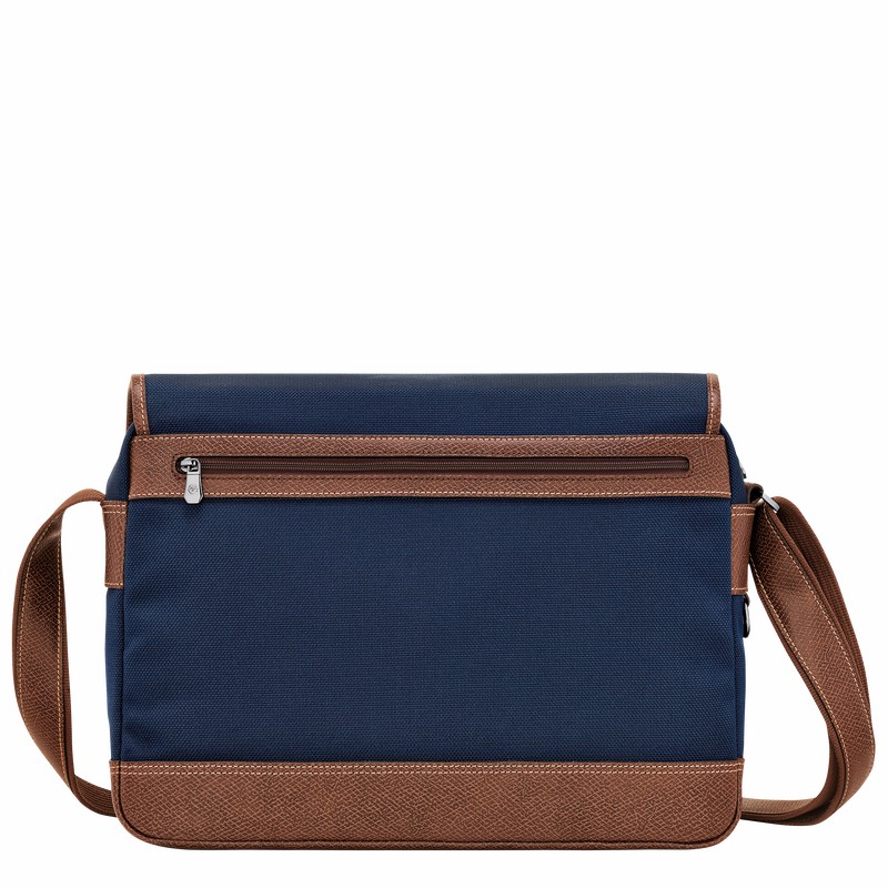 Sac Bandoulière Longchamp Boxford L Homme Bleu Soldes | L2824080127