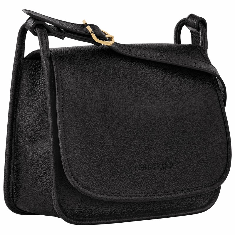 Sac Bandoulière Longchamp Le FOULONNÉ M Femme Noir Soldes | 10135021001