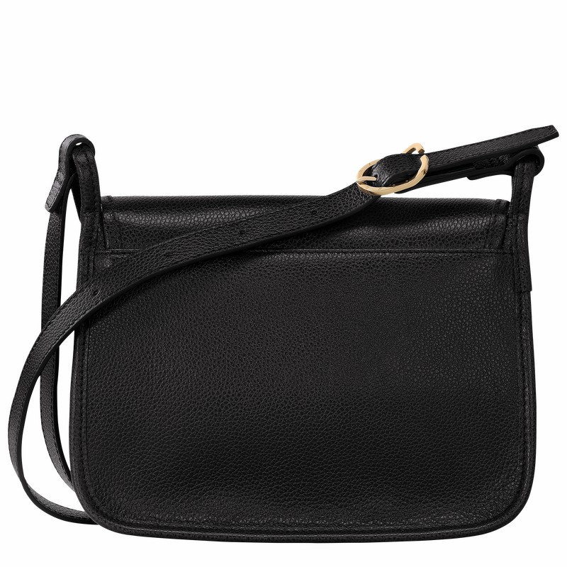 Sac Bandoulière Longchamp Le FOULONNÉ M Femme Noir Soldes | 10135021001