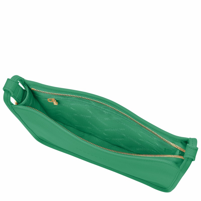 Sac Bandoulière Longchamp Le FOULONNÉ M Femme Vert Soldes | 10140021129