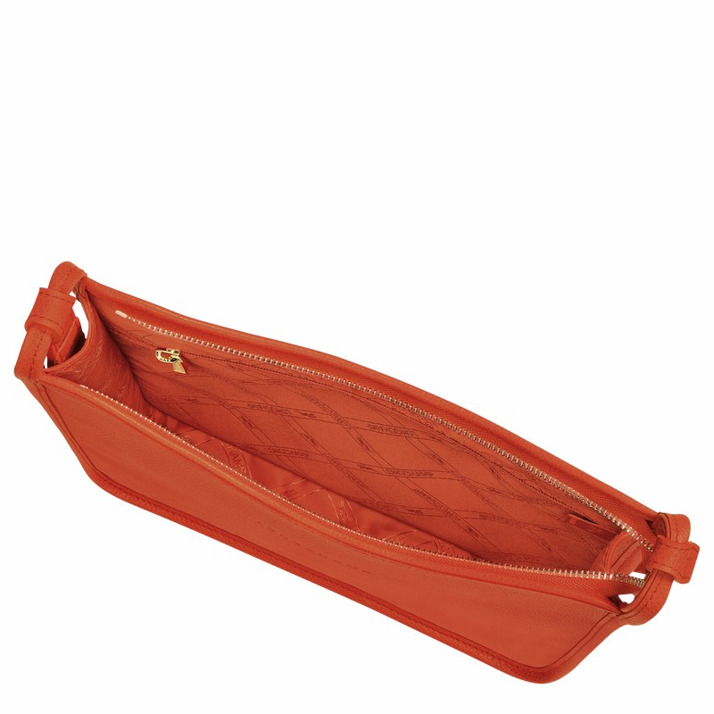 Sac Bandoulière Longchamp Le FOULONNÉ M Femme Orange Soldes | 10140021685