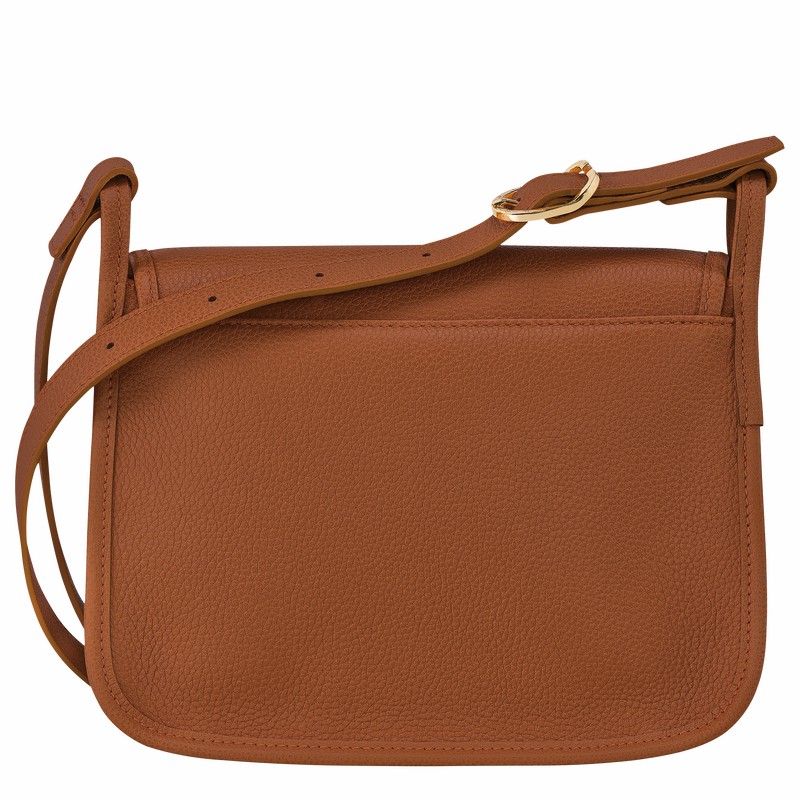 Sac Bandoulière Longchamp Le FOULONNÉ M Femme Caramel Soldes | 10135021121