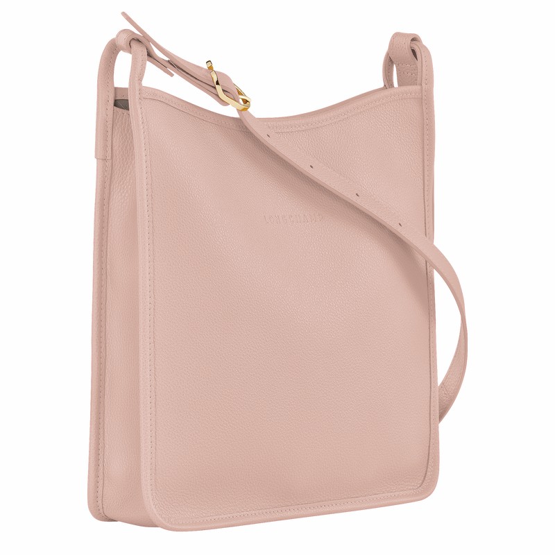 Sac Bandoulière Longchamp Le FOULONNÉ M Femme Beige Soldes | 10140021542