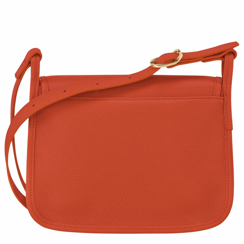 Sac Bandoulière Longchamp Le FOULONNÉ M Femme Orange Soldes | 10135021685