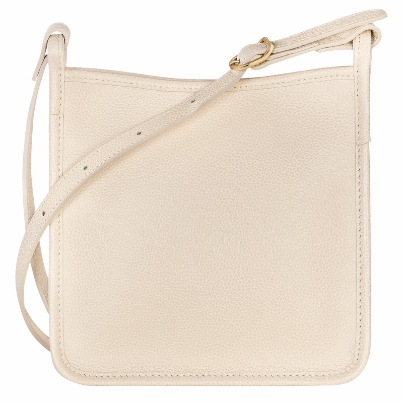 Sac Bandoulière Longchamp Le FOULONNÉ S Femme Blanche Soldes | 10138021555