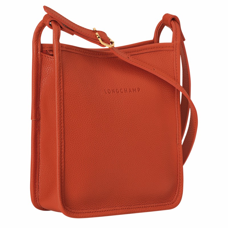 Sac Bandoulière Longchamp Le FOULONNÉ S Femme Orange Soldes | 10138021685