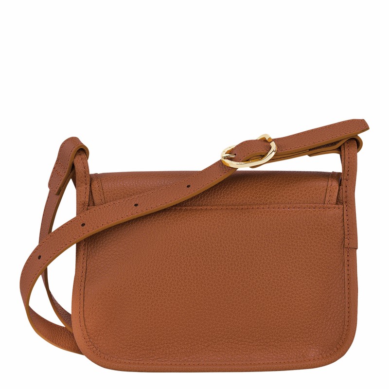 Sac Bandoulière Longchamp Le FOULONNÉ S Femme Caramel Soldes | 10134021121