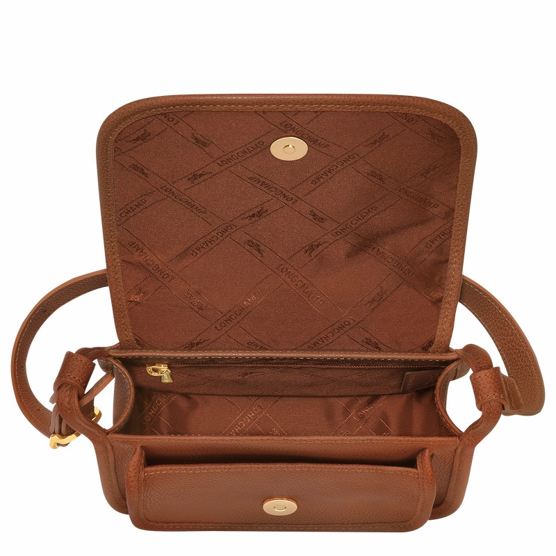 Sac Bandoulière Longchamp Le FOULONNÉ S Femme Caramel Soldes | 10134021121