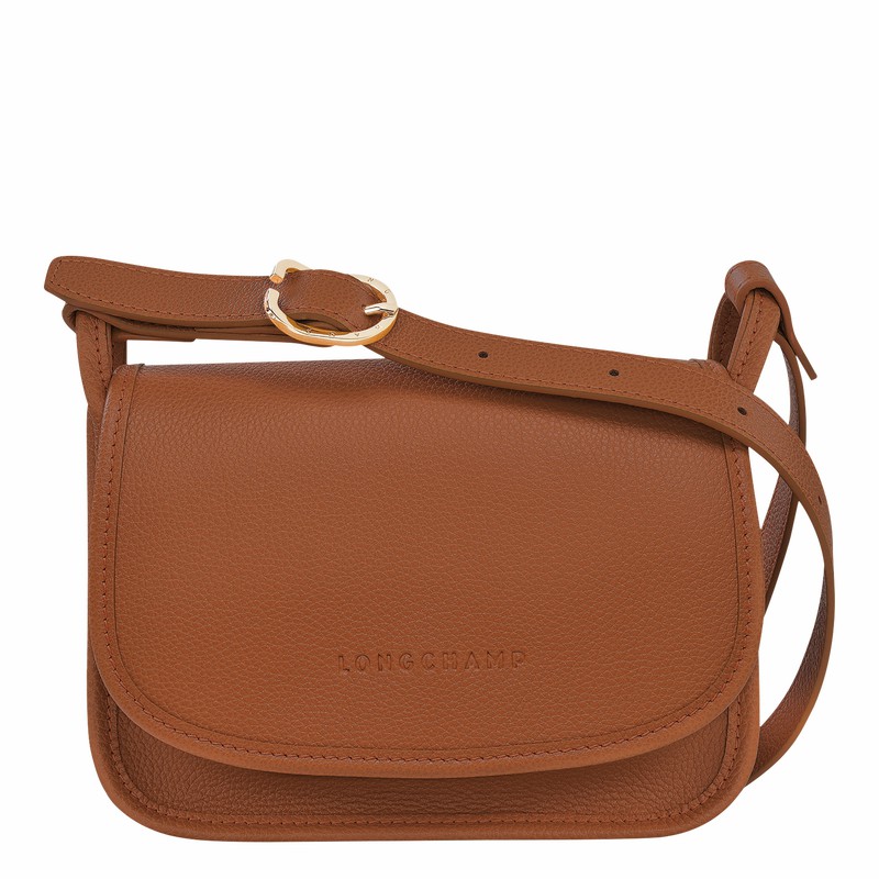 Sac Bandoulière Longchamp Le FOULONNÉ S Femme Caramel Soldes | 10134021121