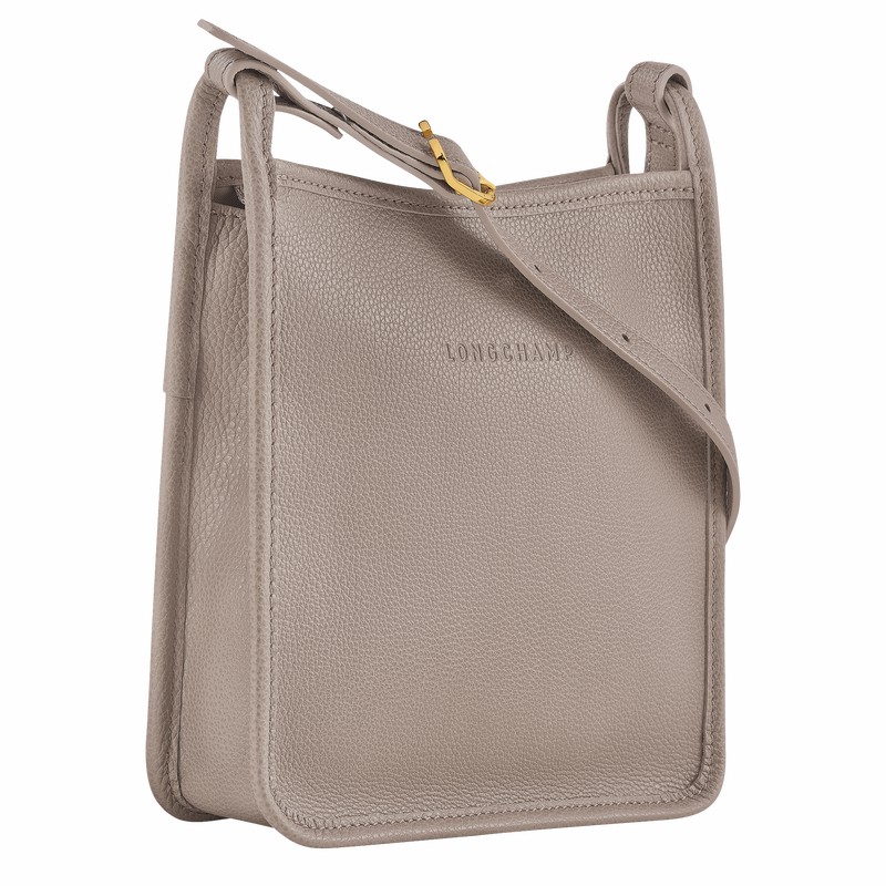 Sac Bandoulière Longchamp Le FOULONNÉ S Femme Grise Soldes | 10138021P55