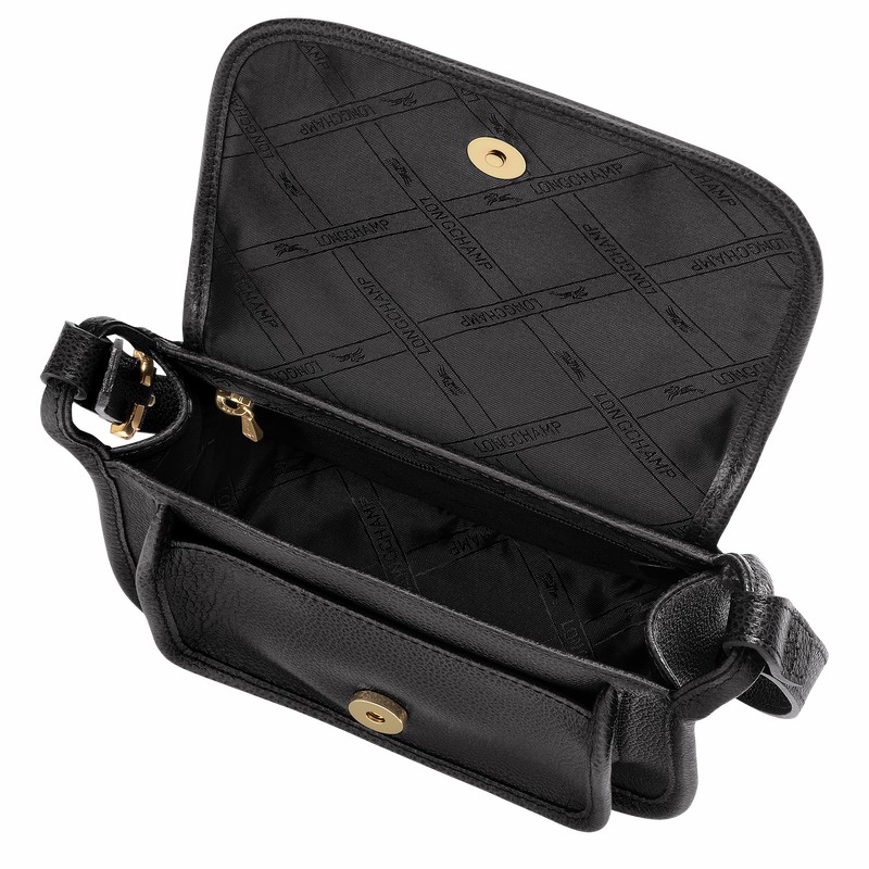 Sac Bandoulière Longchamp Le FOULONNÉ S Femme Noir Soldes | 10134021001