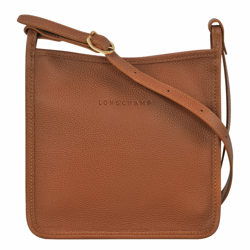 Sac Bandoulière Longchamp Le FOULONNÉ S Femme Caramel Soldes | 10138021121