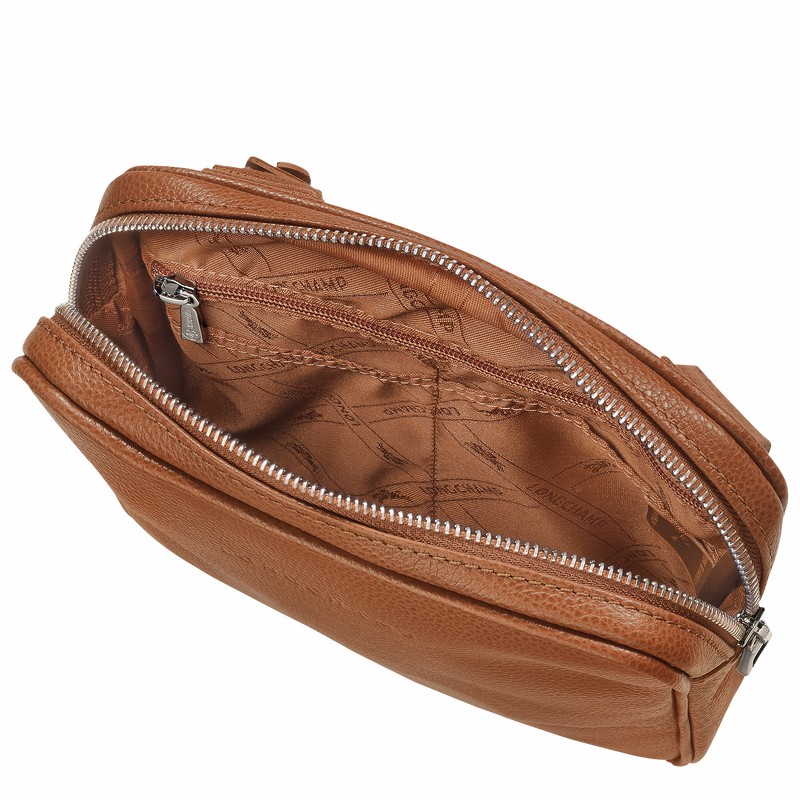 Sac Bandoulière Longchamp Le FOULONNÉ XS Femme Caramel Soldes | L1712021F72