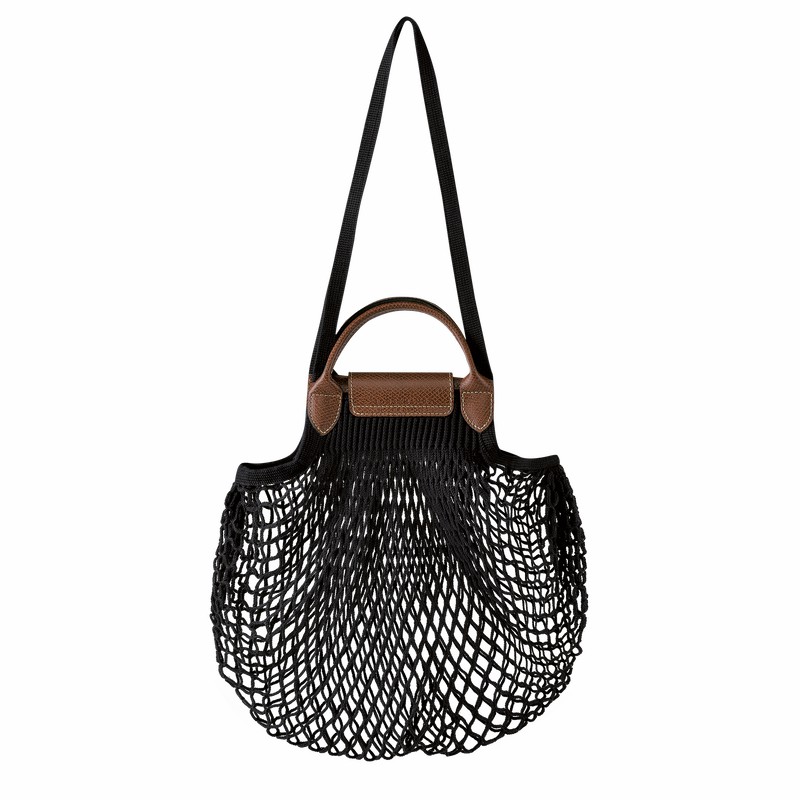 Sac Bandoulière Longchamp Le Pliage Filet L Femme Noir Soldes | 10121HVH001