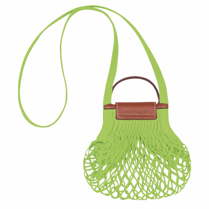 Sac Bandoulière Longchamp Le Pliage Filet XS Femme Vert Soldes | 10139HVH355