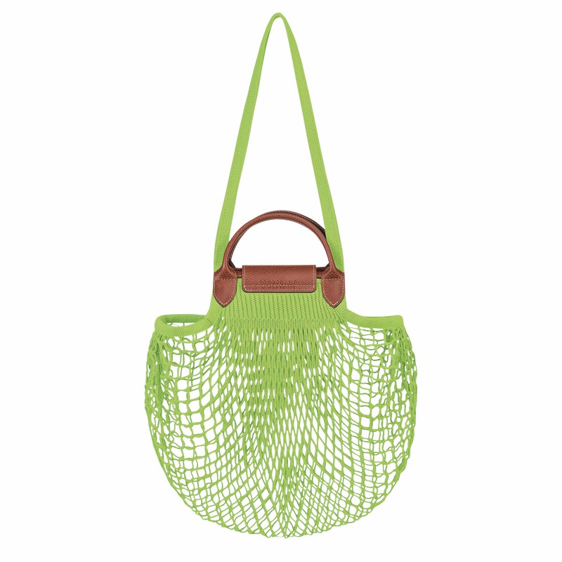 Sac Bandoulière Longchamp Le Pliage Filet L Femme Vert Soldes | 10121HVH355