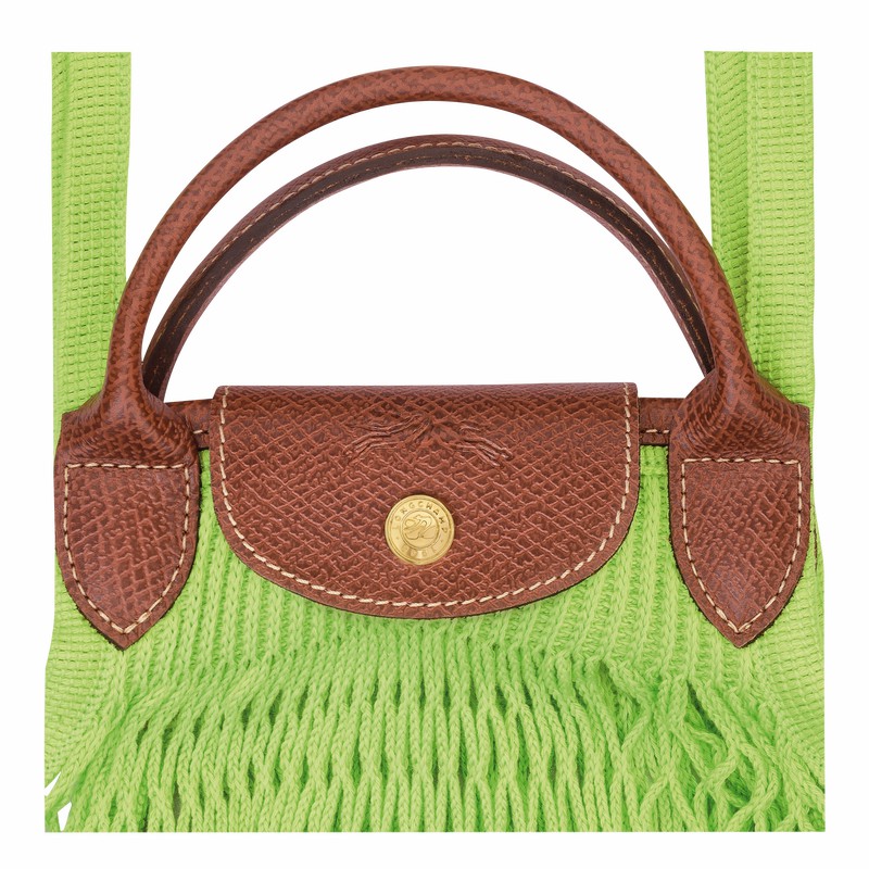 Sac Bandoulière Longchamp Le Pliage Filet L Femme Vert Soldes | 10121HVH355