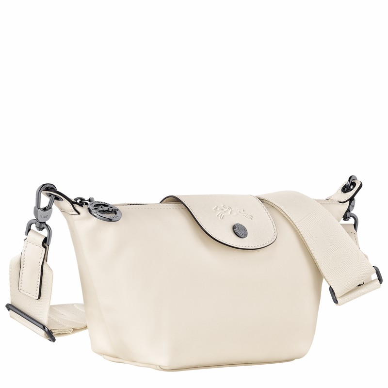 Sac Bandoulière Longchamp Le Pliage Xtra XS Femme Blanche Soldes | 10212987037