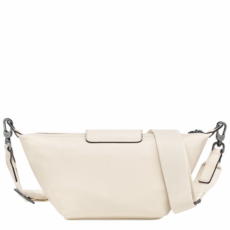 Sac Bandoulière Longchamp Le Pliage Xtra XS Femme Blanche Soldes | 10212987037