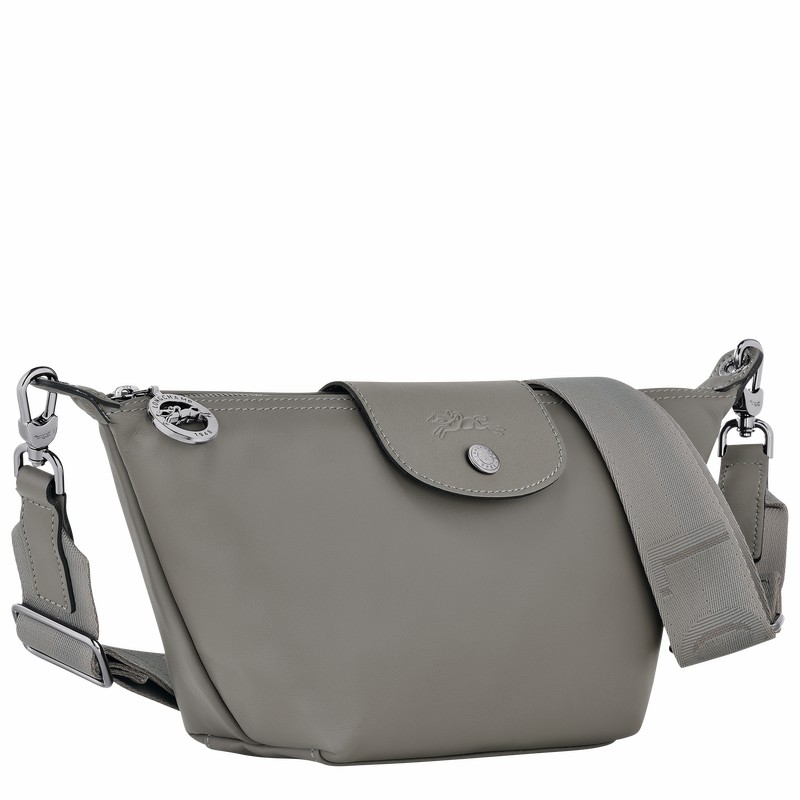 Sac Bandoulière Longchamp Le Pliage Xtra XS Femme Grise Soldes | 10212987P55