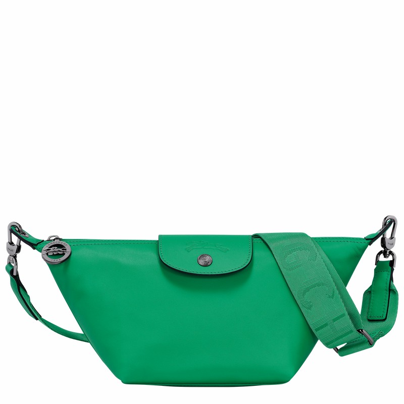 Sac Bandoulière Longchamp Le Pliage Xtra XS Femme Vert Soldes | 10212987249