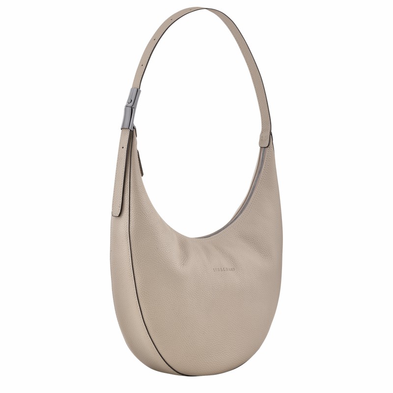 Sac Bandoulière Longchamp Le Roseau Essential L Femme Grise Soldes | 10234968266