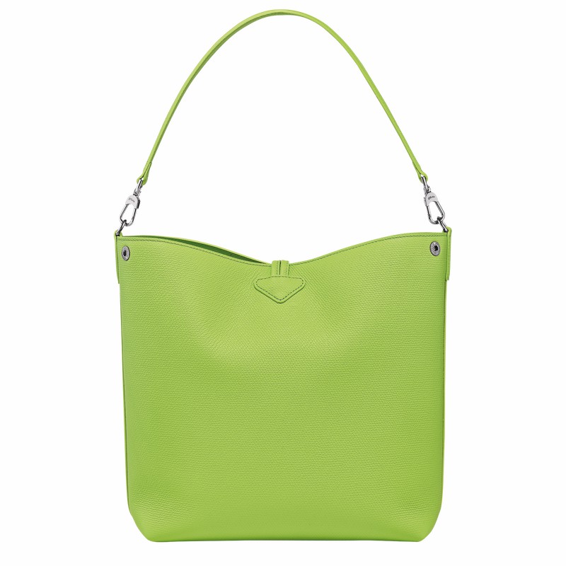 Sac Bandoulière Longchamp Le Roseau M Femme Vert Soldes | 10281HFP355