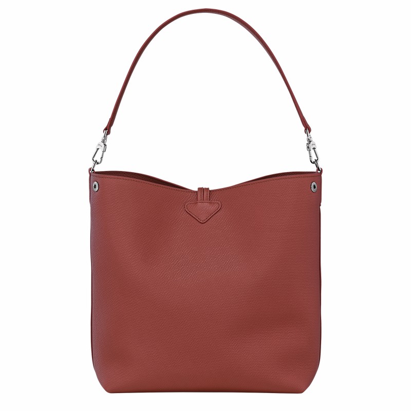 Sac Bandoulière Longchamp Le Roseau M Femme Marron Soldes | 10281HFP404