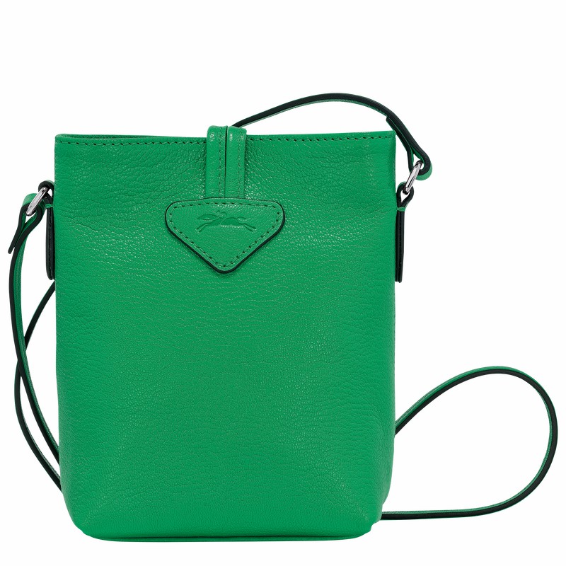 Sac Bandoulière Longchamp Le Roseau XS Femme Vert Soldes | 10207HEC129