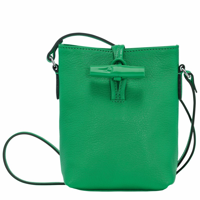 Sac Bandoulière Longchamp Le Roseau XS Femme Vert Soldes | 10207HEC129