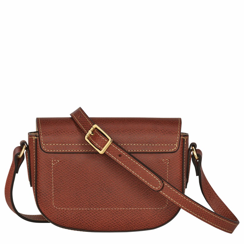 Sac Bandoulière Longchamp ÉPURE XS Femme Marron Soldes | 10165HYZ035