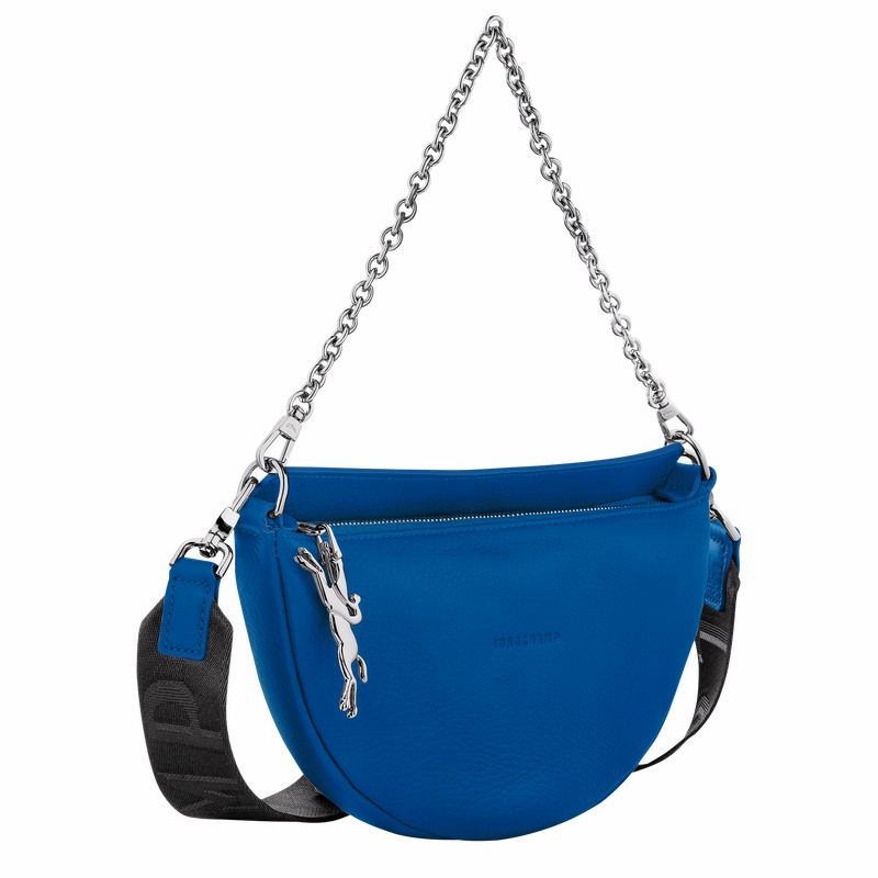 Sac Bandoulière Longchamp Smile S Femme Bleu Soldes | 10224HDSI17