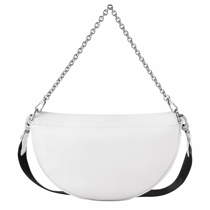 Sac Bandoulière Longchamp Smile S Femme Blanche Soldes | 10224HDS007